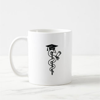 おもしろヘビの医大卒業 コーヒーマグカップ