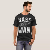 おもしろベースマン エレキベース ミュージシャン Tシャツ (正面フル)