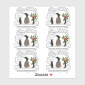 おもしろペンギンのクリスマスギフトラベル シール (シート)