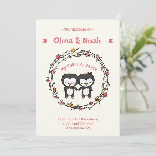 おもしろペンギンの招待状 招待状 (スタンド正面)