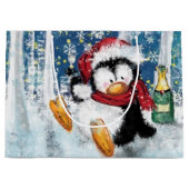 おもしろペンギン クリスマス ギフトバッグ (正面)