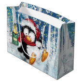 おもしろペンギン クリスマス ギフトバッグ (裏面アングル)