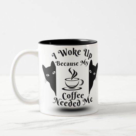 おもしろマグカップが必要で目が覚めた ツートーンマグカップ (左)