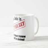 おもしろマグカップの極秘の仕事のオフィスのギフト コーヒーマグカップ (正面右)