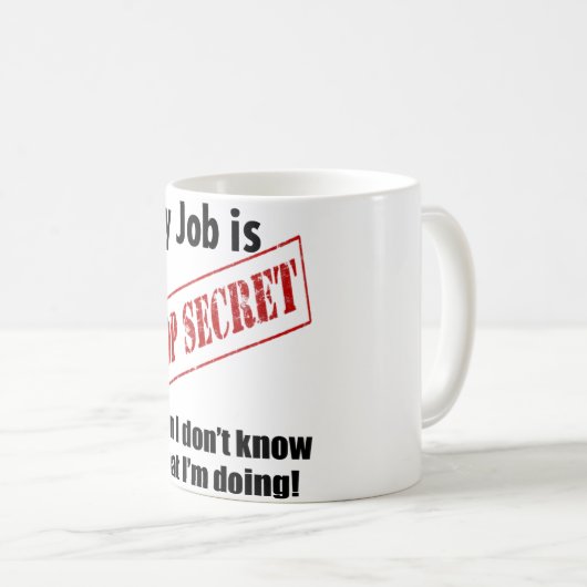 おもしろマグカップの極秘の仕事のオフィスのギフト コーヒーマグカップ (正面右)
