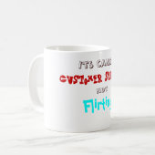 おもしろマグカップをもてあそばないカスタマーサービス コーヒーマグカップ (正面左)