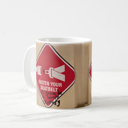 おもしろマグカップシートベルトの着用 コーヒーマグカップ (正面左)