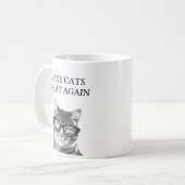 おもしろマグカップ猫好き |再び猫を素晴らし作る コーヒーマグカップ (正面左)