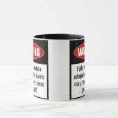 おもしろマグカップ警告:コーヒーのレベルを維持! マグカップ (中央)