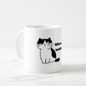 おもしろマグカップ：かわいい猫 コーヒーマグカップ (正面左)