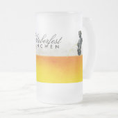 おもしろマグカップ: ビールのマグへの男の子の渡る水 フロストグラスビールジョッキ (正面右)