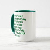 おもしろマグカップ、時には良い母親は悪い言葉を言う マグカップ (正面左)