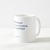 おもしろマグカップ: 生命がレモンの渡を…保てば コーヒーマグカップ (正面右)