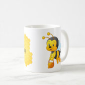 おもしろマグカップ- Bee Happy! コーヒーマグカップ (正面右)
