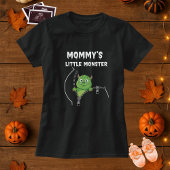 おもしろママ小さなモンスターのいないいないばあ 妊娠中 Tシャツ