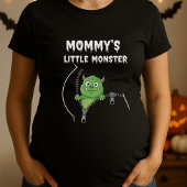 おもしろママ小さなモンスターのいないいないばあ 妊娠中 Tシャツ