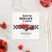 おもしろミドルエイジの車の50歳の誕生日 スタンダードカクテルナプキン (インサイチュ)