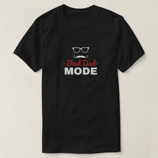 おもしろモダンな白黒のベストダッドモード Tシャツ (デザイン正面)