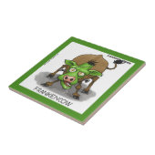 おもしろモンスター牛のセラミックタイル タイル (側面)