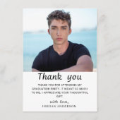 おもしろレトロな卒業パレードありがとうカード サンキューカード (裏面)