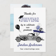 おもしろレトロな卒業パレードありがとうカード