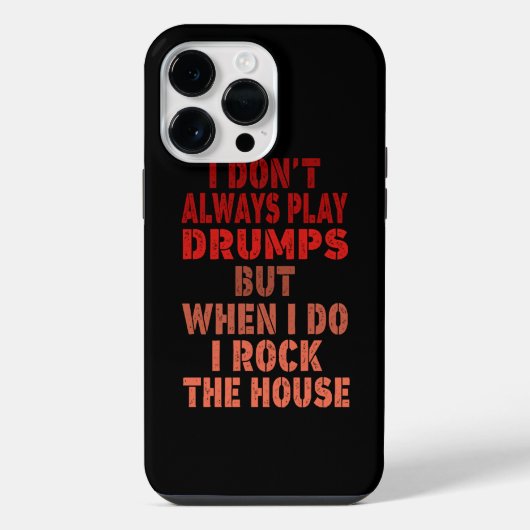 おもしろレトロな夕日ドラム iPhoneケース (裏面)