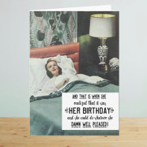 おもしろレトロな女性の誕生日