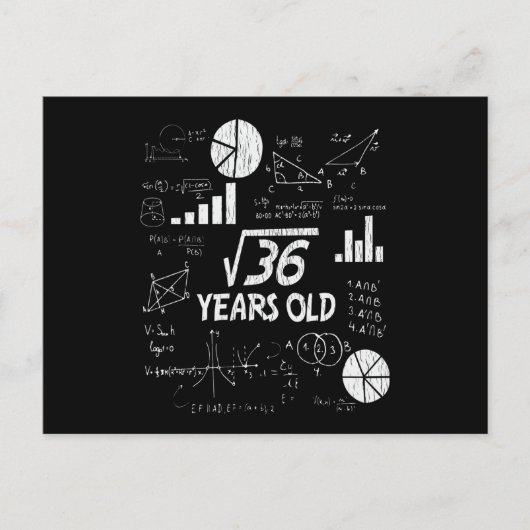 おもしろレトロな6歳の誕生日ギフト 数学好きな子供たちへ ポストカード (正面)