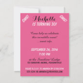 おもしろレトロ女性カスタム招待状 招待状 (裏面)