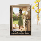 おもしろレトロ カード (黄色い花)