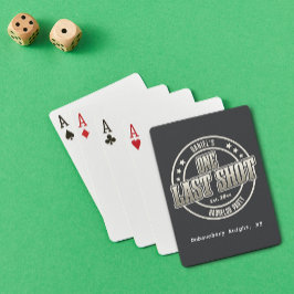 おもしろレトロ ヴィンテージ タイポグラフィ かっこいい 結婚式前の男の会 トランプ