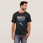 おもしろロケット科学 逃れられない重力 Tシャツ (正面フル)
