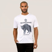 おもしろロシアンブルー猫 – 私の人間はこちらです Tシャツ (正面フル)