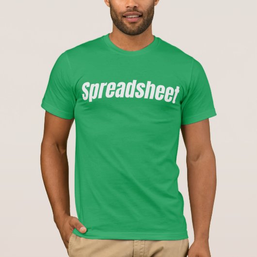 おもしろ会計士 - スプレッドシート Tシャツ (正面)