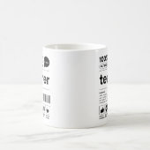 おもしろ先生感謝バーコードモダン コーヒーマグカップ (中央)