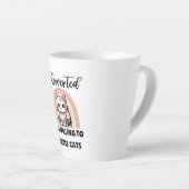 おもしろ内向型猫好き名言 カフェラテマグ (右アングル)