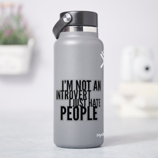 おもしろ内向型Tシャツ シール (HydroFlask)
