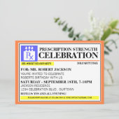 おもしろ処方箋ラベル誕生日パーティー 招待状 (スタンド正面)