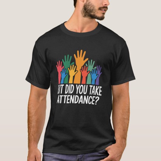 おもしろ出席確認 出席簿 マット Tシャツ (正面)