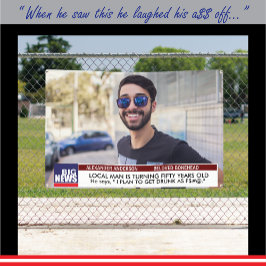 おもしろ動画 男性の50歳誕生日 ニュース テレビ 40歳 60歳 横断幕