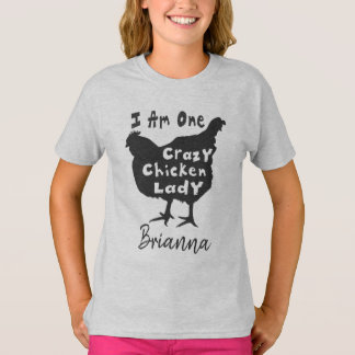 おもしろ可愛いめちゃくちゃニワトリレディー オーダーメイド Tシャツ