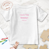おもしろ可愛い母の日ギフトのベビー服 名前入りデザイン ベビーTシャツ
