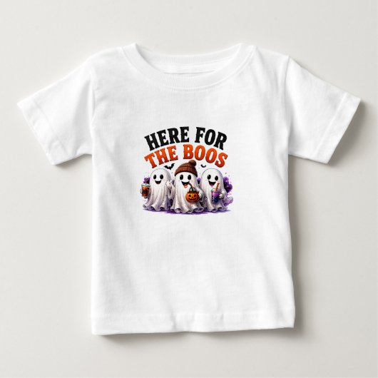 🍻 おもしろ幽霊ハロウィンパン👻 ベビーTシャツ (正面)