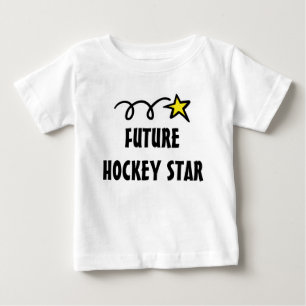おもしろ引用符付きベビーTシャツ - 将来のアイスホッケースター ベビーTシャツ
