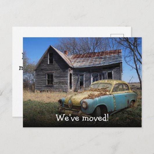 おもしろ引越ししました 案内ポストカード (正面/裏面)