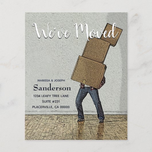 おもしろ引越しのお知らせ（予算内） チラシ (正面)