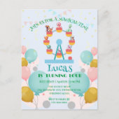 おもしろ恐竜の観覧車 誕生日パーティ DIY 名 ポストカード (正面)