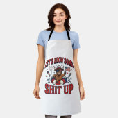 おもしろ愛国ハイランドカウ花火Tシャツ (2)_1 エプロン (着用した状態)