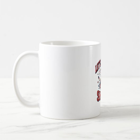 おもしろ愛国ハイランドカウ花火Tシャツ (2)_1 コーヒーマグカップ (左)