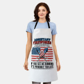 おもしろ愛国花火副監督Tシャツ エプロン (着用した状態)